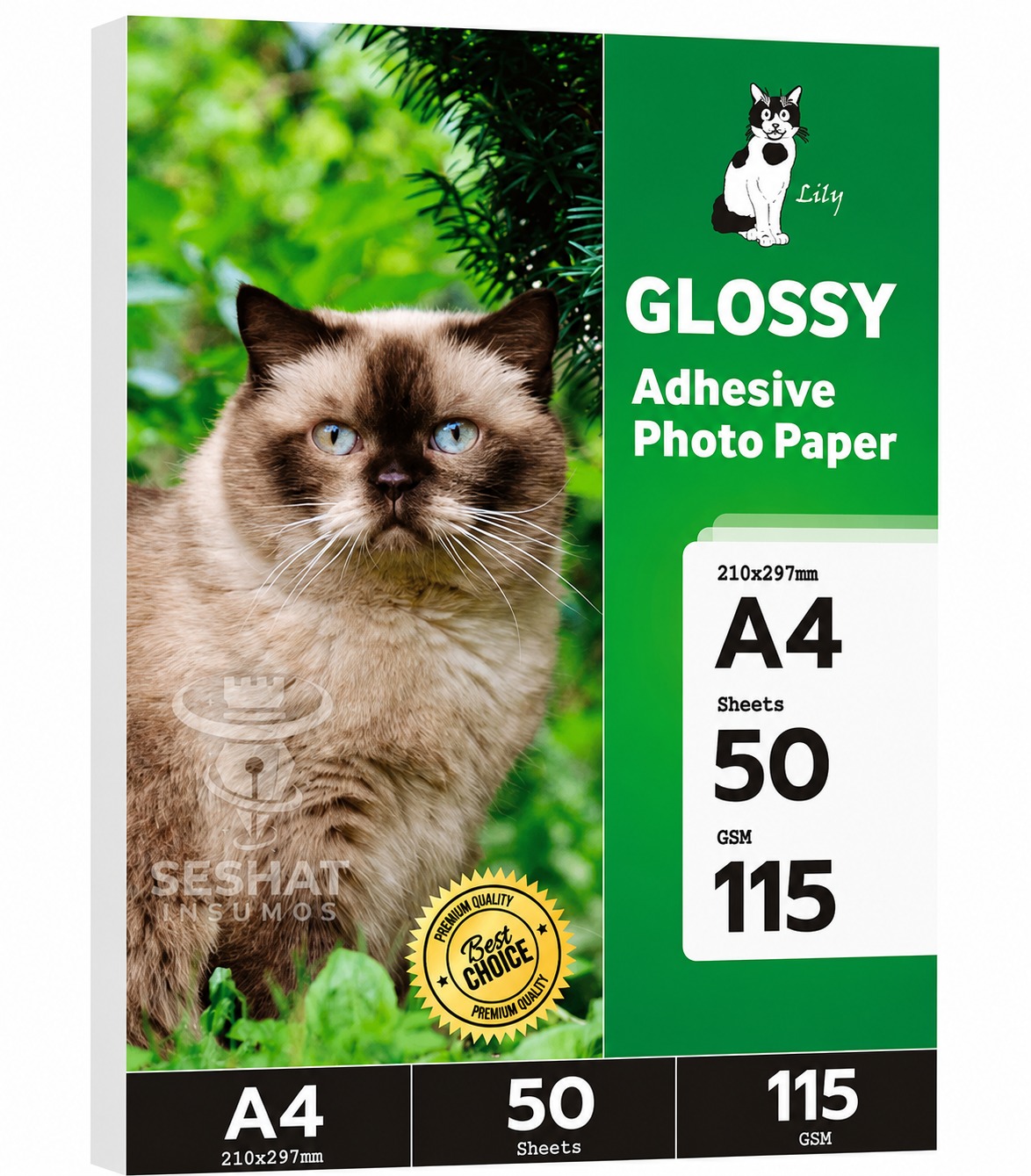 Papel Fotográfico Adhesivo Glossy A4 115 g – 50 hojas